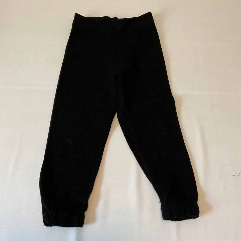 Zara Waffle Knit Set Kids Size 4 Black Excellent Mock Neck Pocketed Loungewear